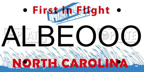 ALBEOOO North Carolina License Plate