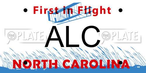 ALC North Carolina License Plate