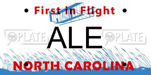ALE North Carolina License Plate