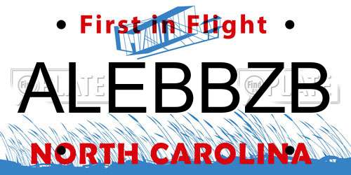 ALEBBZB North Carolina License Plate