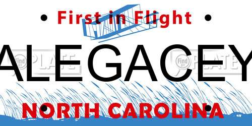 ALEGACEY North Carolina License Plate