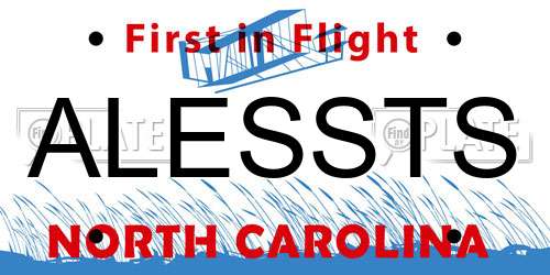 ALESSTS North Carolina License Plate