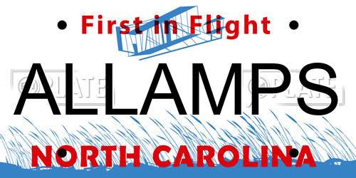 ALLAMPS North Carolina License Plate