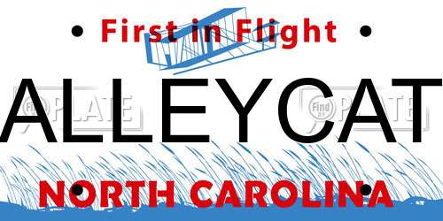 ALLEYCAT North Carolina License Plate