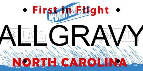 ALLGRAVY North Carolina License Plate