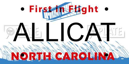 ALLICAT North Carolina License Plate