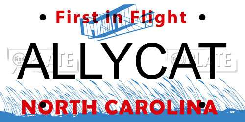 ALLYCAT North Carolina License Plate