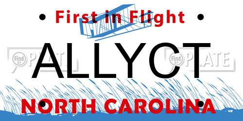 ALLYCT North Carolina License Plate