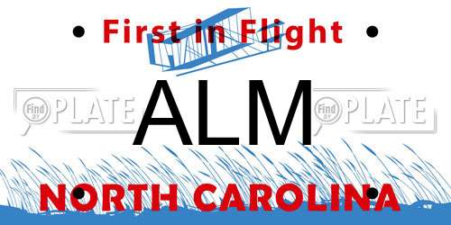 ALM North Carolina License Plate
