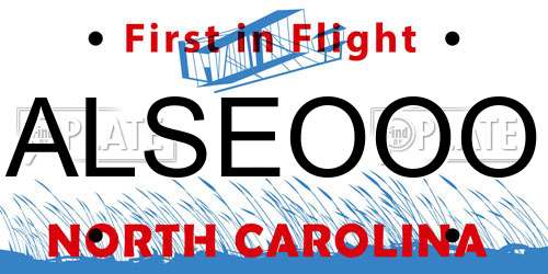 ALSEOOO North Carolina License Plate