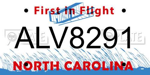 ALV8291 North Carolina License Plate
