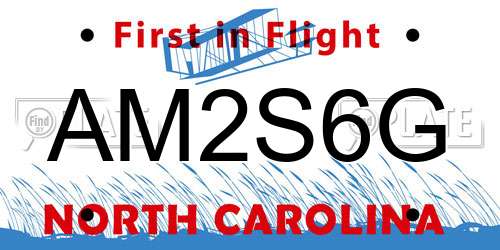 AM2S6G North Carolina License Plate
