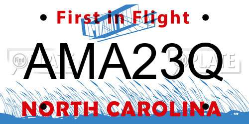 AMA23Q North Carolina License Plate