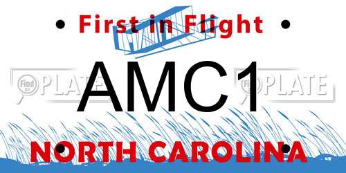 AMC1 North Carolina License Plate