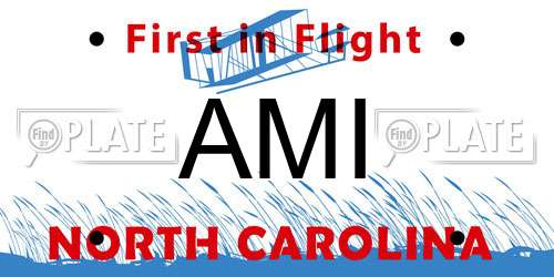 AMI North Carolina License Plate