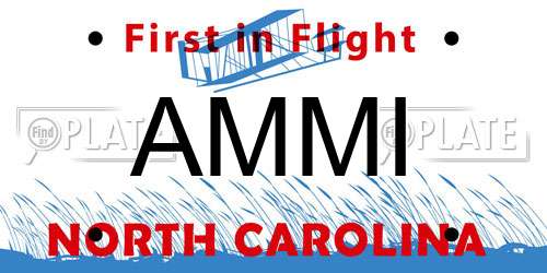 AMMI North Carolina License Plate