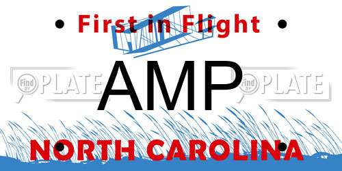 AMP North Carolina License Plate