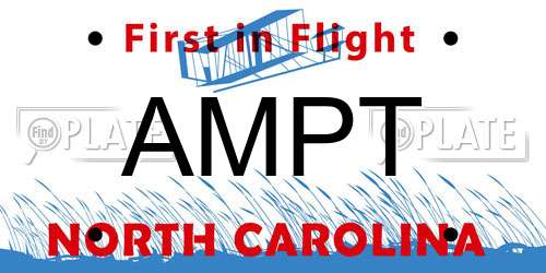 AMPT North Carolina License Plate