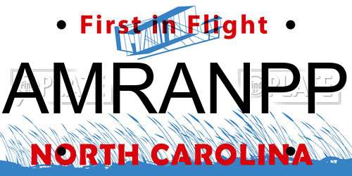 AMRANPP North Carolina License Plate
