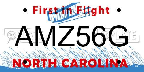 AMZ56G North Carolina License Plate