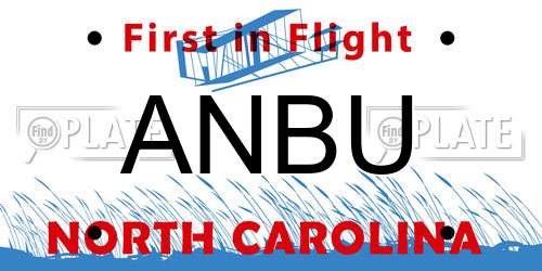ANBU North Carolina License Plate