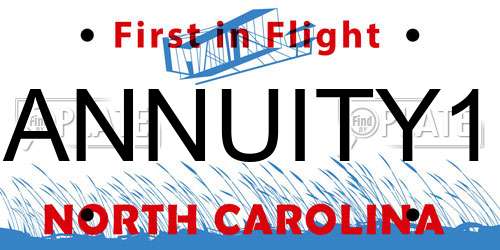 ANNUITY1 North Carolina License Plate