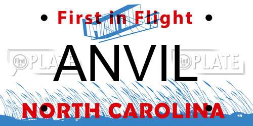 ANVIL North Carolina License Plate
