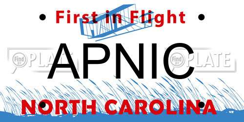 APNIC North Carolina License Plate
