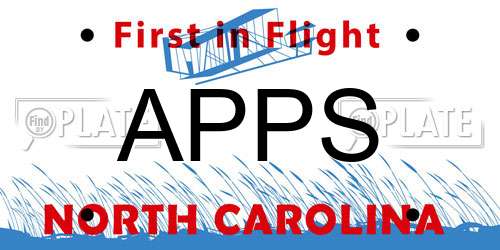 APPS North Carolina License Plate