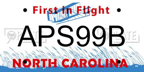 APS99B North Carolina License Plate