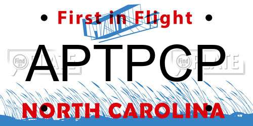 APTPCP North Carolina License Plate