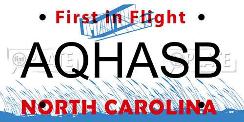 AQHASB North Carolina License Plate