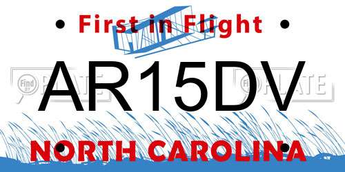 AR15DV North Carolina License Plate