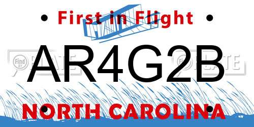AR4G2B North Carolina License Plate