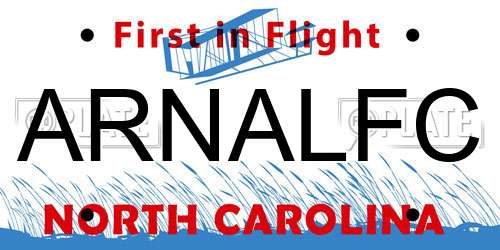 ARNALFC North Carolina License Plate