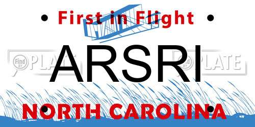 ARSRI North Carolina License Plate