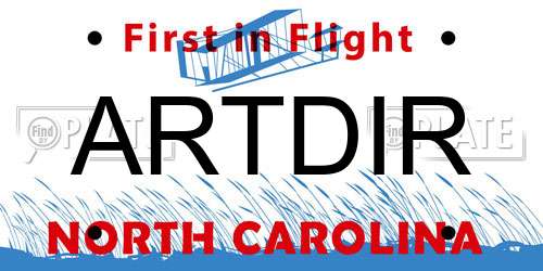 ARTDIR North Carolina License Plate