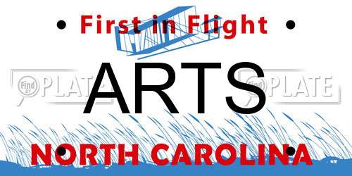 ARTS North Carolina License Plate