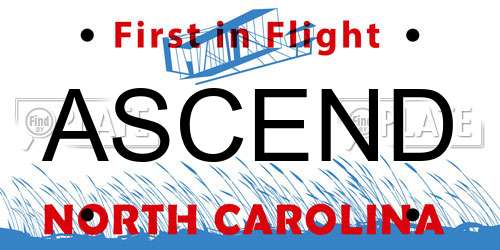 ASCEND North Carolina License Plate