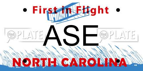 ASE North Carolina License Plate