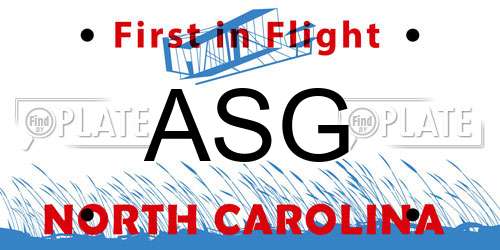 ASG North Carolina License Plate
