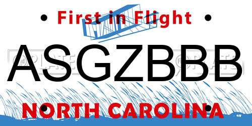 ASGZBBB North Carolina License Plate