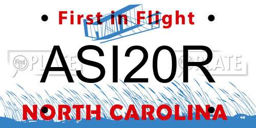 ASI20R North Carolina License Plate
