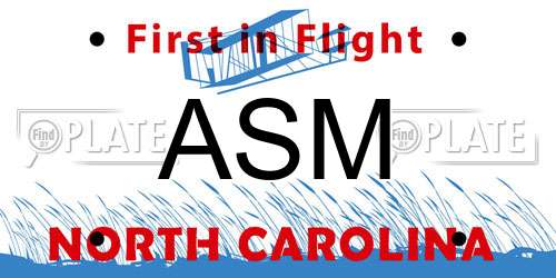 ASM North Carolina License Plate