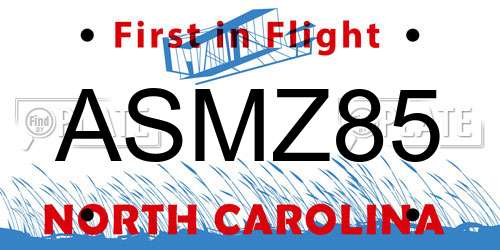 ASMZ85 North Carolina License Plate