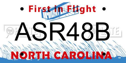 ASR48B North Carolina License Plate