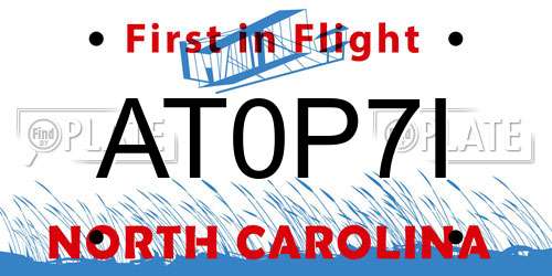 AT0P7I North Carolina License Plate