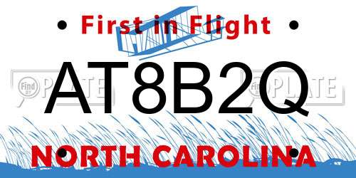 AT8B2Q North Carolina License Plate