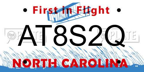 AT8S2Q North Carolina License Plate