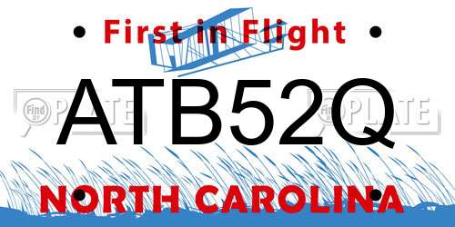 ATB52Q North Carolina License Plate
